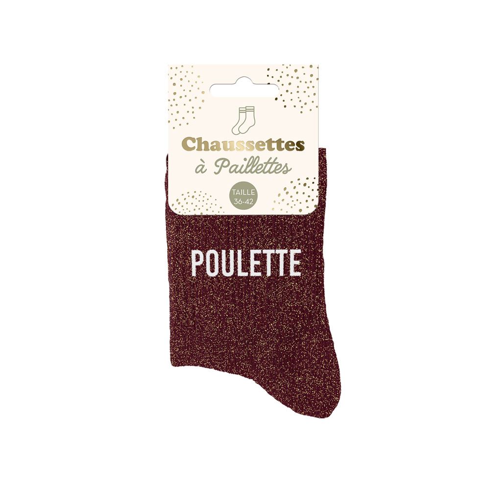 Chaussettes paillettes "Poulette"