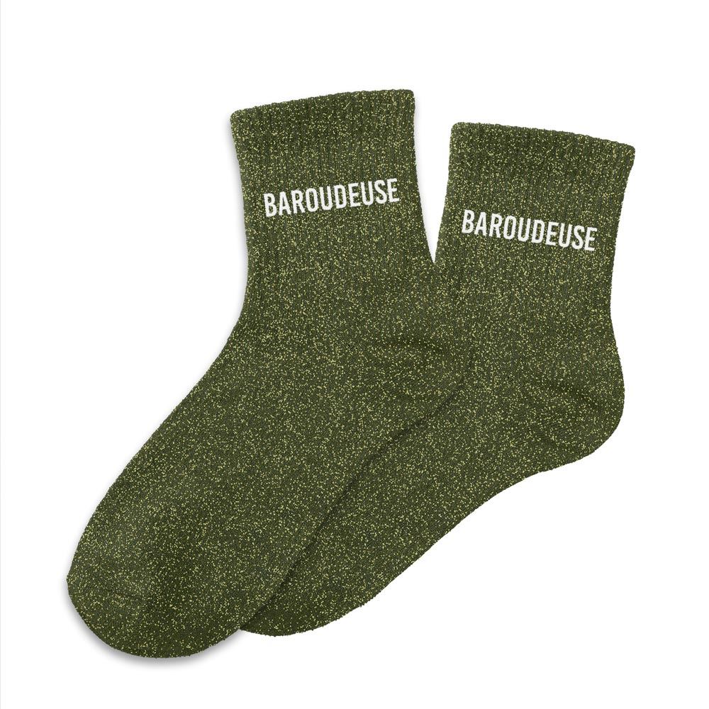 Chaussettes paillettes "BAROUDEUSE"