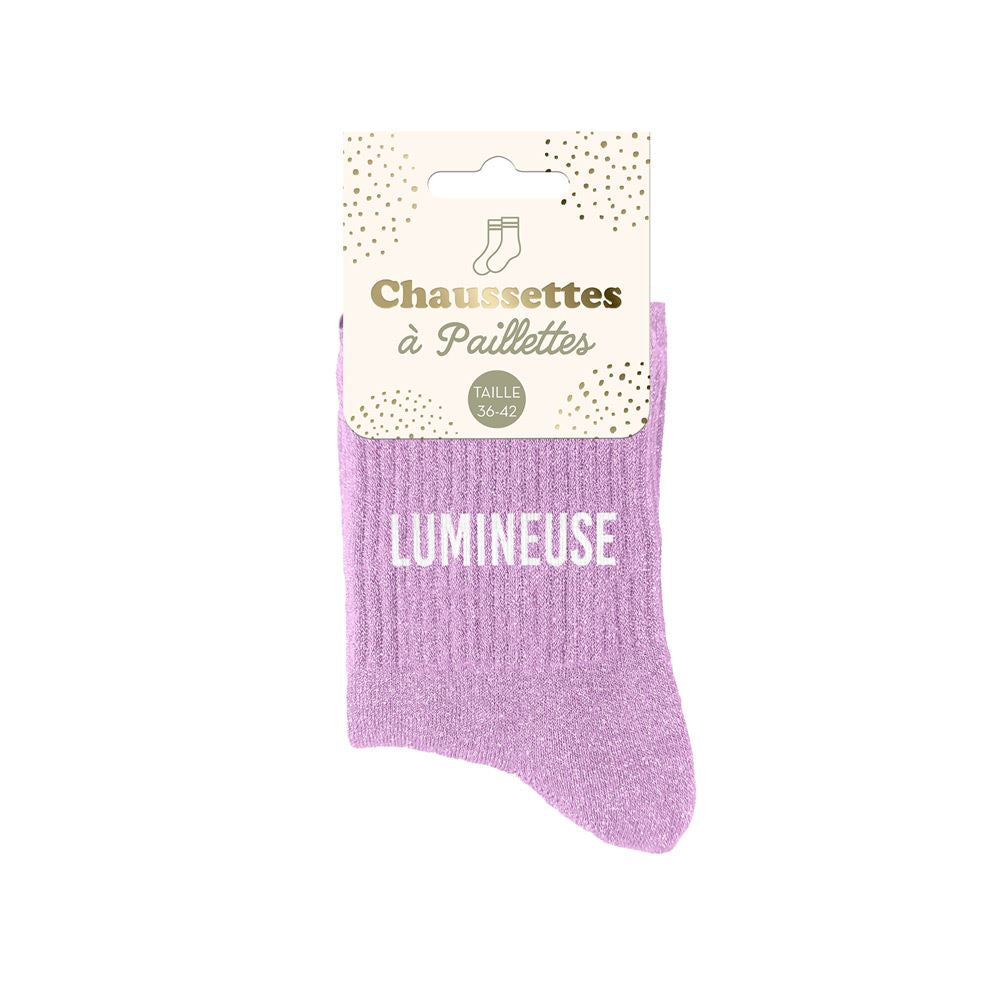Chaussettes paillettes "lumineuse"