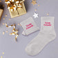 Chaussettes paillettes "team fêtarde"