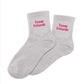 Chaussettes paillettes "team fêtarde"
