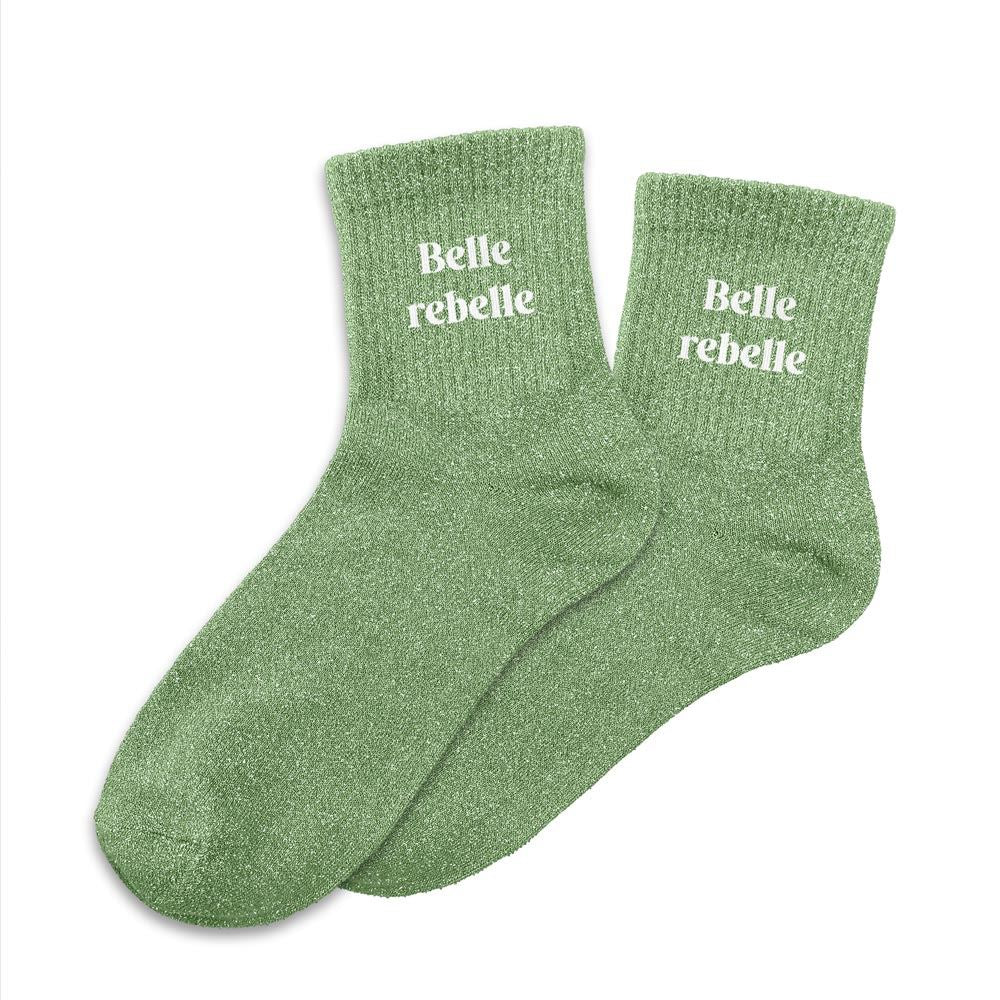 Chaussettes à paillettes "belle rebelle"