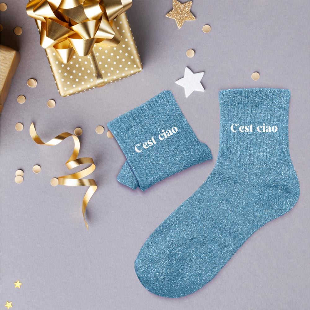 Chaussettes à paillettes "c'est ciao"