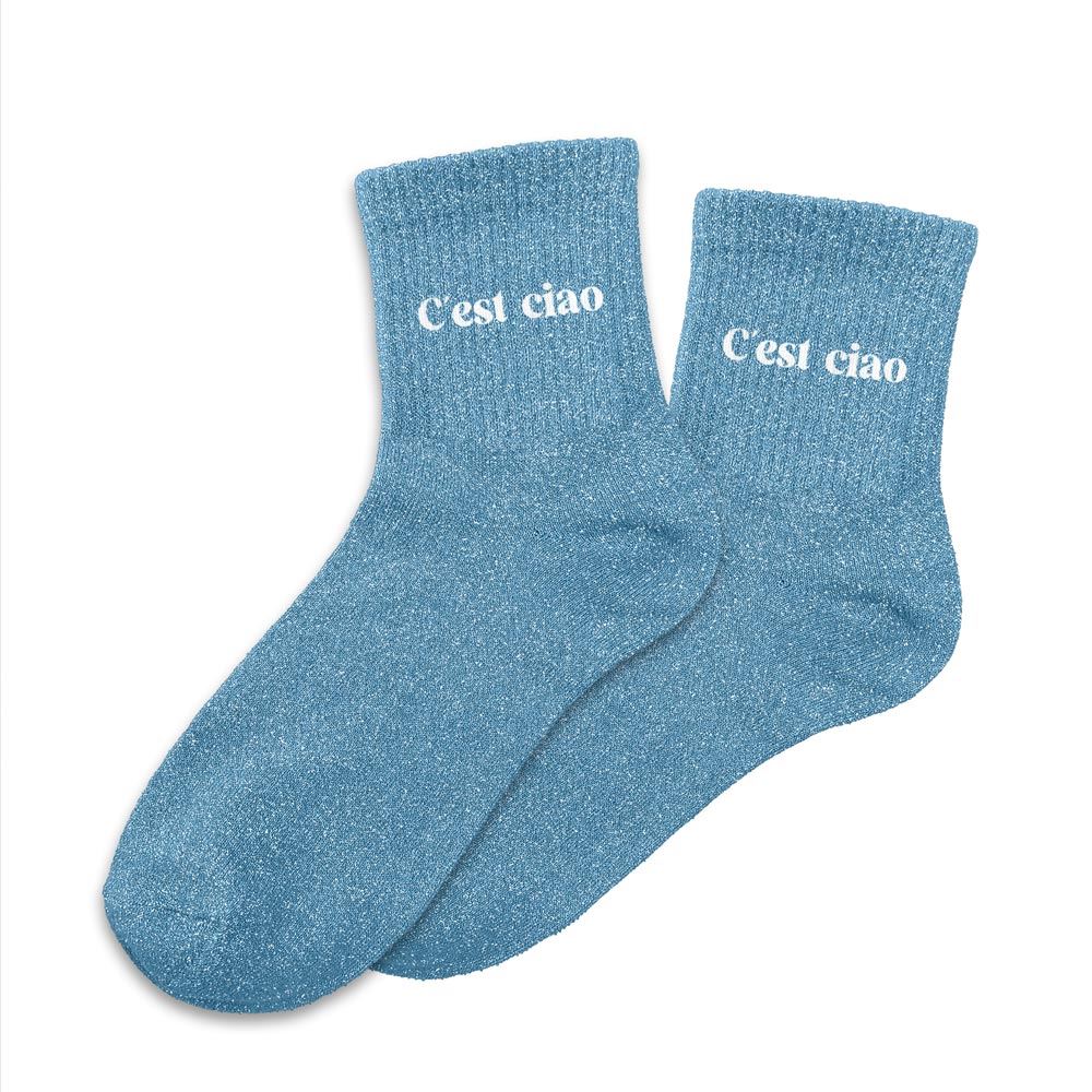 Chaussettes à paillettes "c'est ciao"