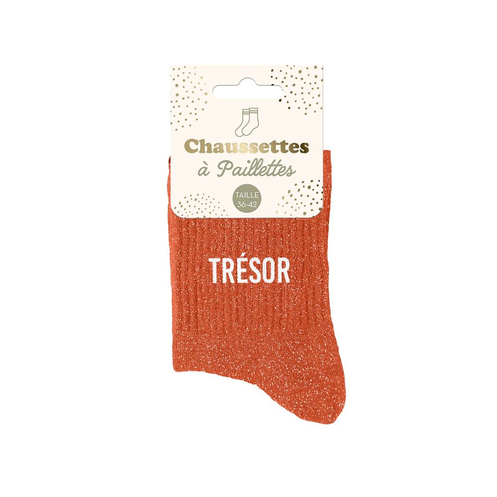 Chaussettes paillettes "trésor"