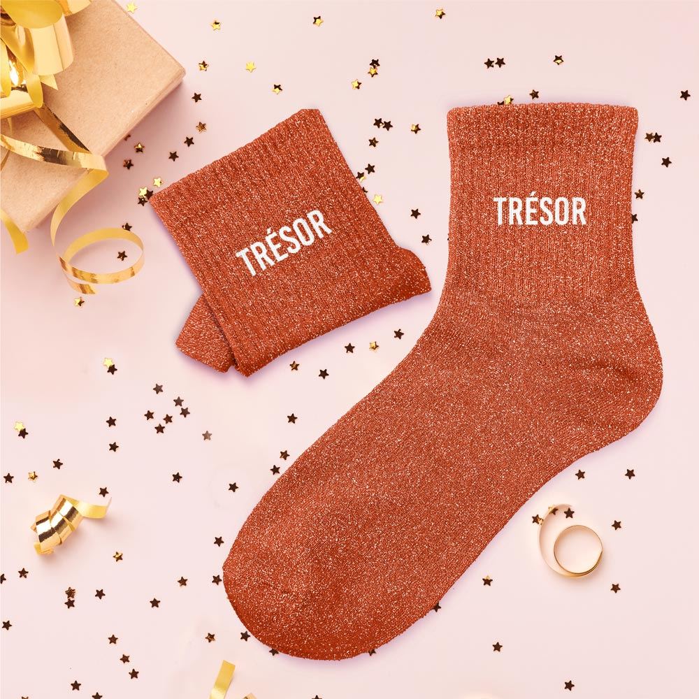 Chaussettes paillettes "trésor"