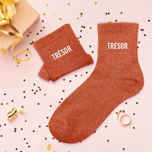 Chaussettes paillettes "trésor"
