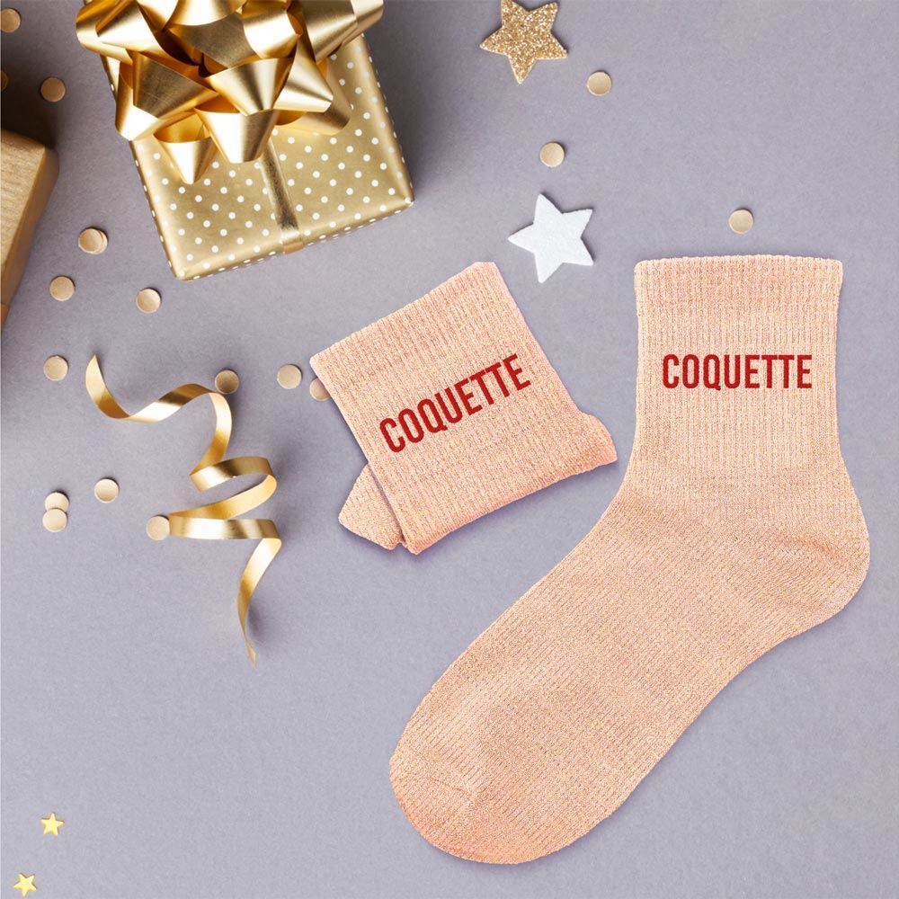 Chaussettes paillettes "COQUETTE"