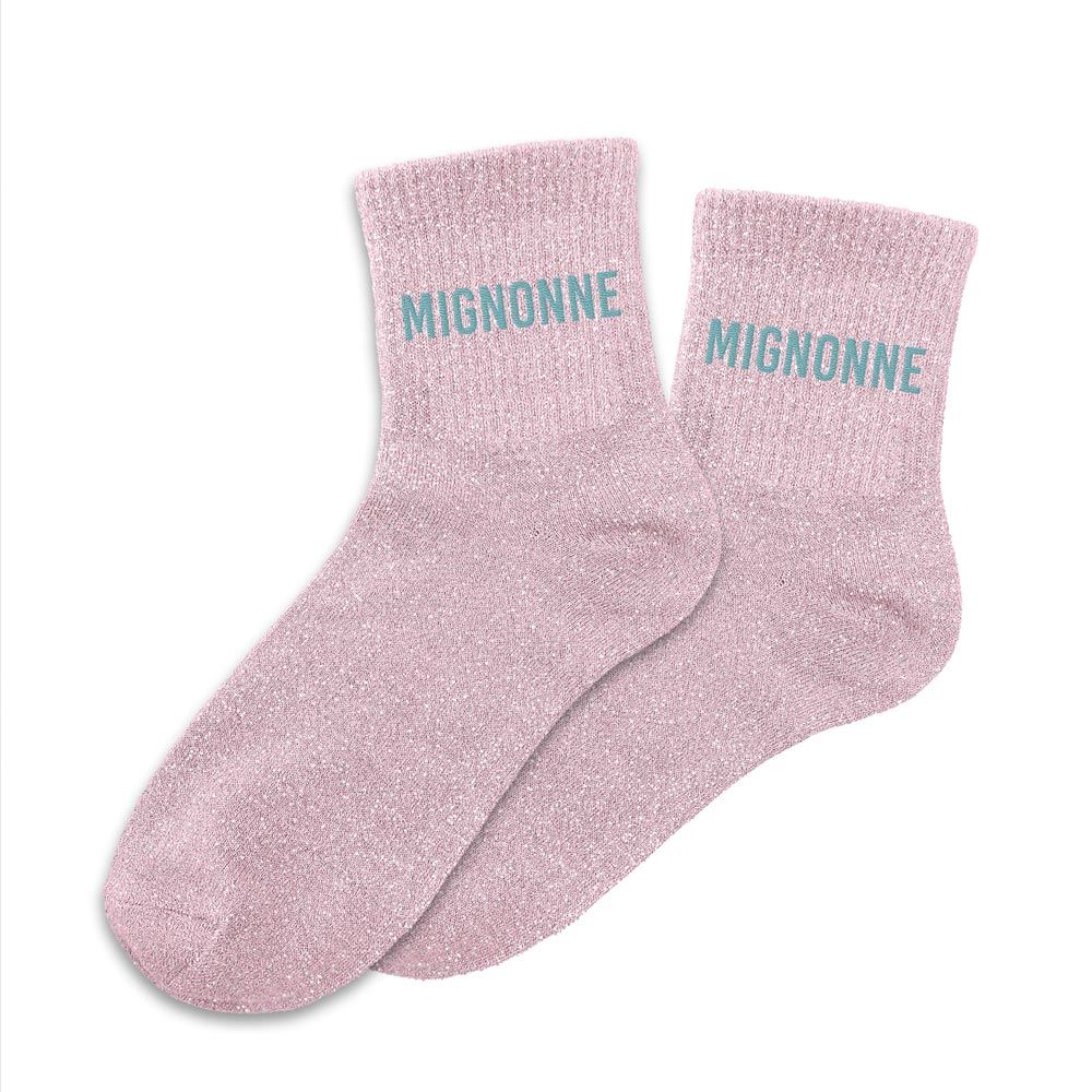 Chaussettes paillettes "MIGNONNE"