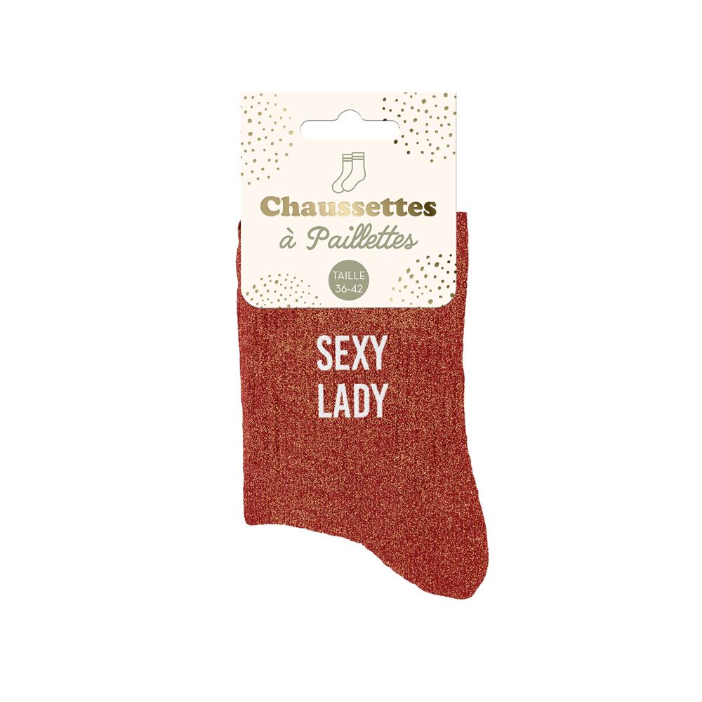 Chaussettes paillettes "Sexy Lady"