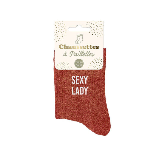 Chaussettes paillettes "Sexy Lady"
