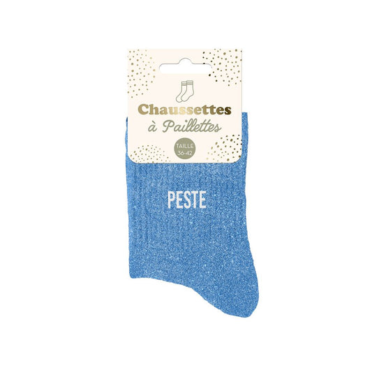 Chaussettes paillettes "PESTE"