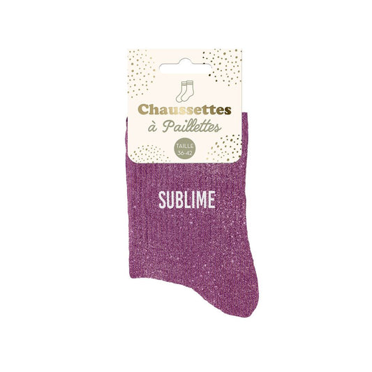Chaussettes paillettes "SUBLIME"