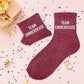 Chaussettes paillettes "TEAM EMMERDEUSE"