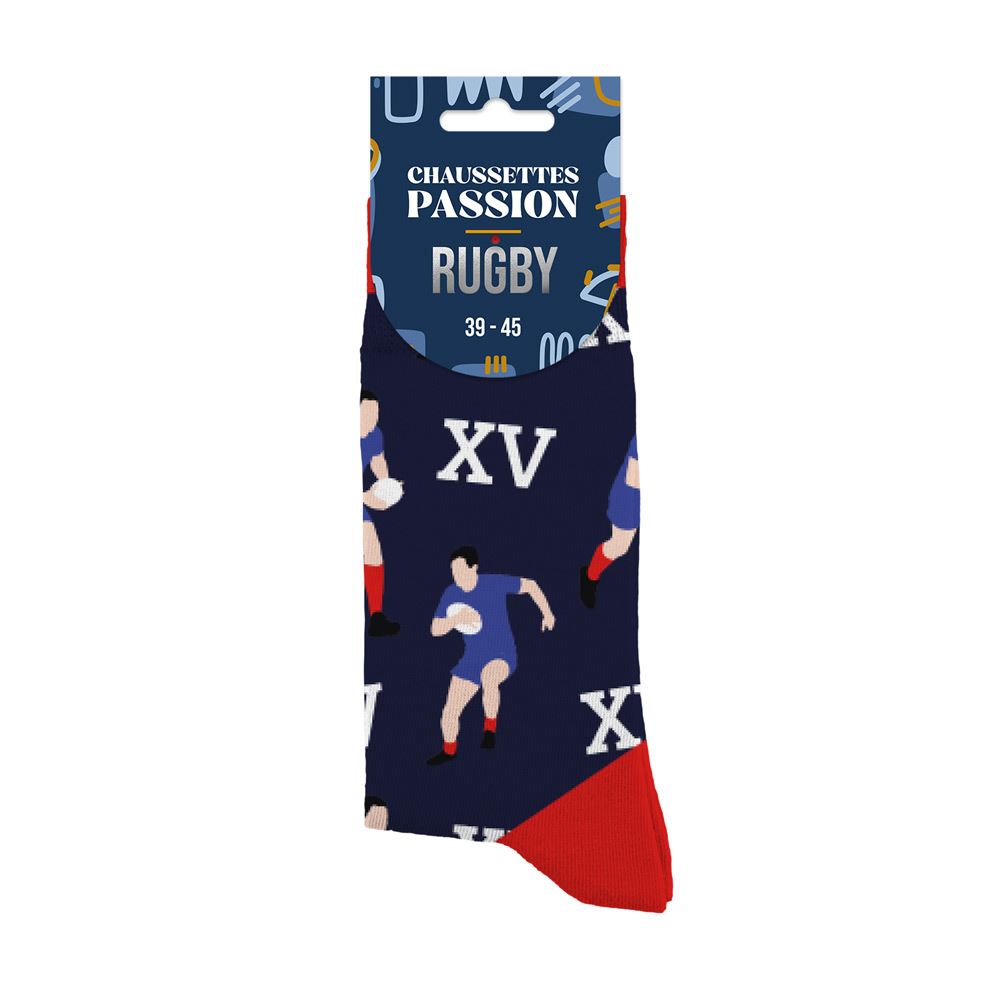 Chaussettes duo "passion rubgy"