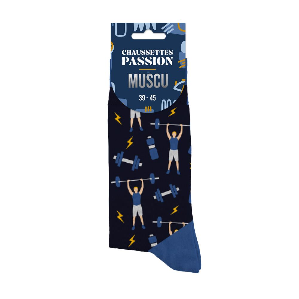 Chaussettes duo "passion muscu"