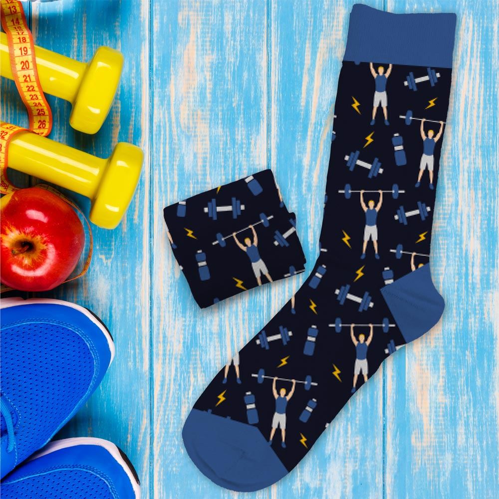 Chaussettes duo "passion muscu"