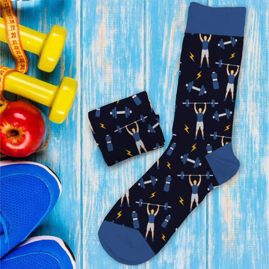 Chaussettes duo "passion muscu"