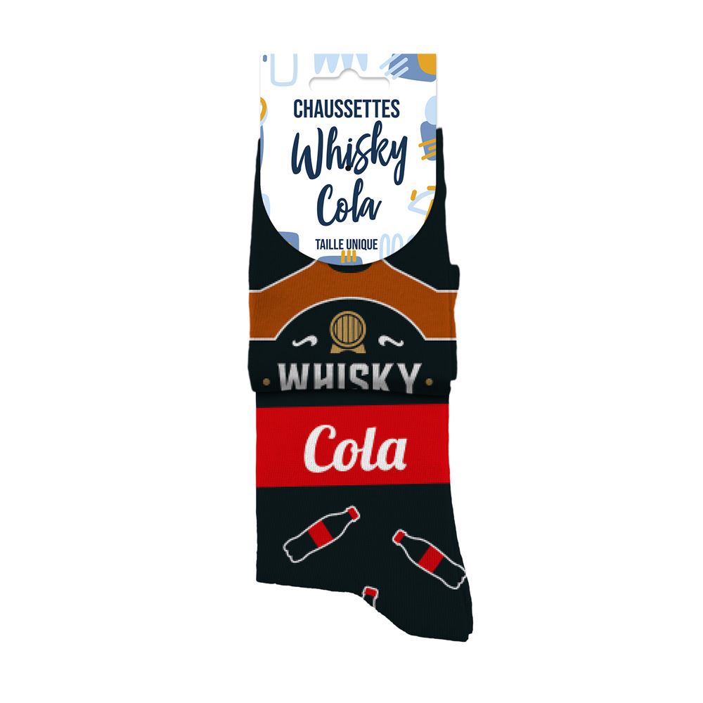 Chaussettes duo "whisky/cola"