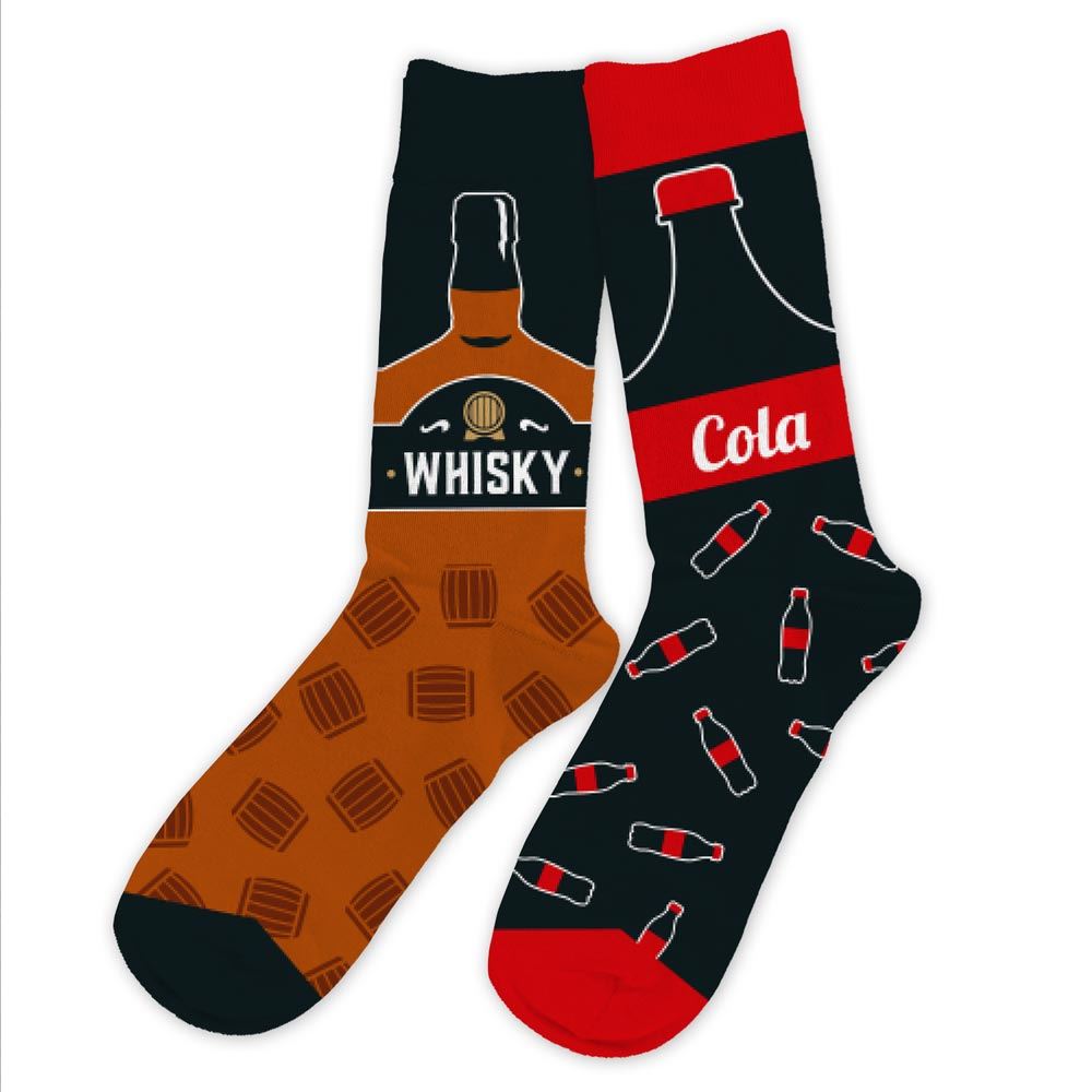 Chaussettes duo "whisky/cola"