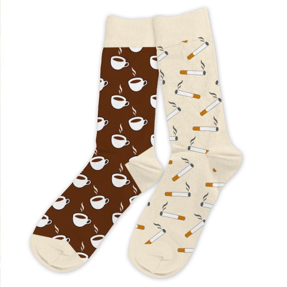 Chaussettes duo "café/clope"