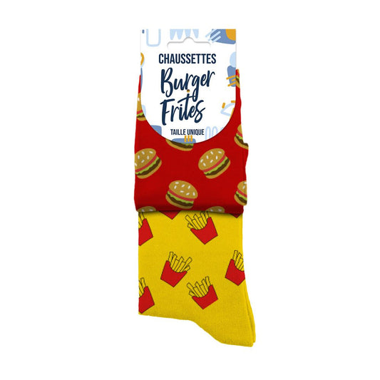 Chaussettes duo "burger/frite"