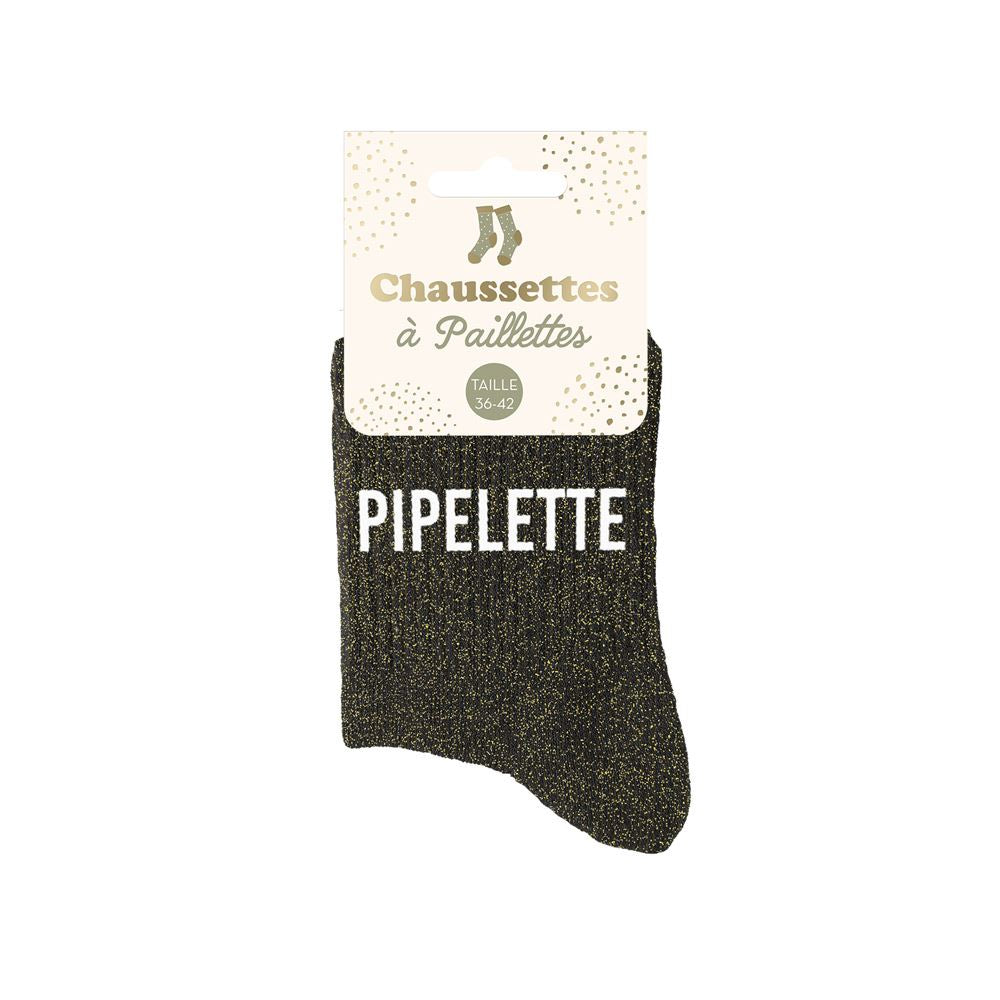 Chaussettes paillettes "pipelette"