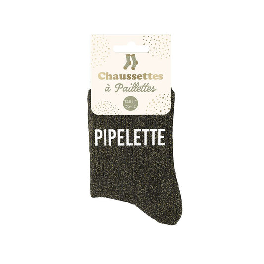 Chaussettes paillettes "pipelette"