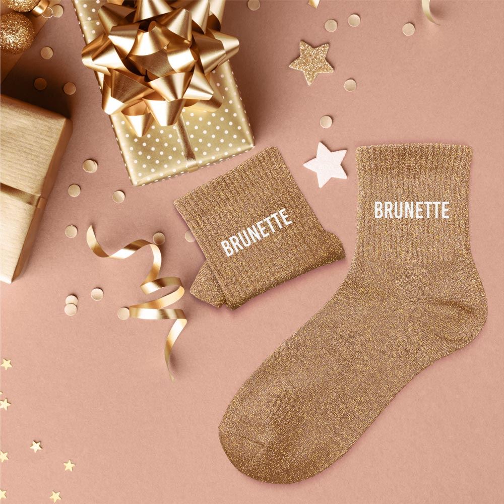 Chaussettes paillettes "BRUNETTE"