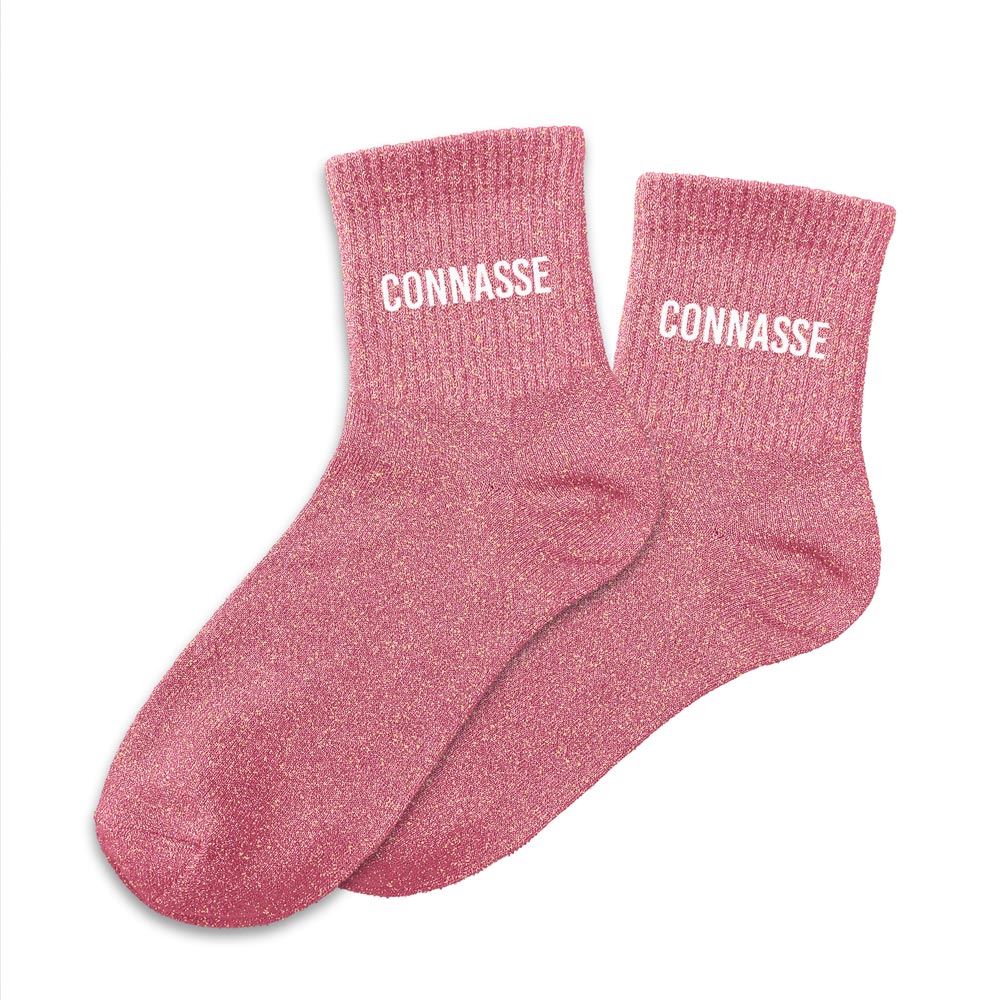 Chaussettes paillettes "CONNASSE"