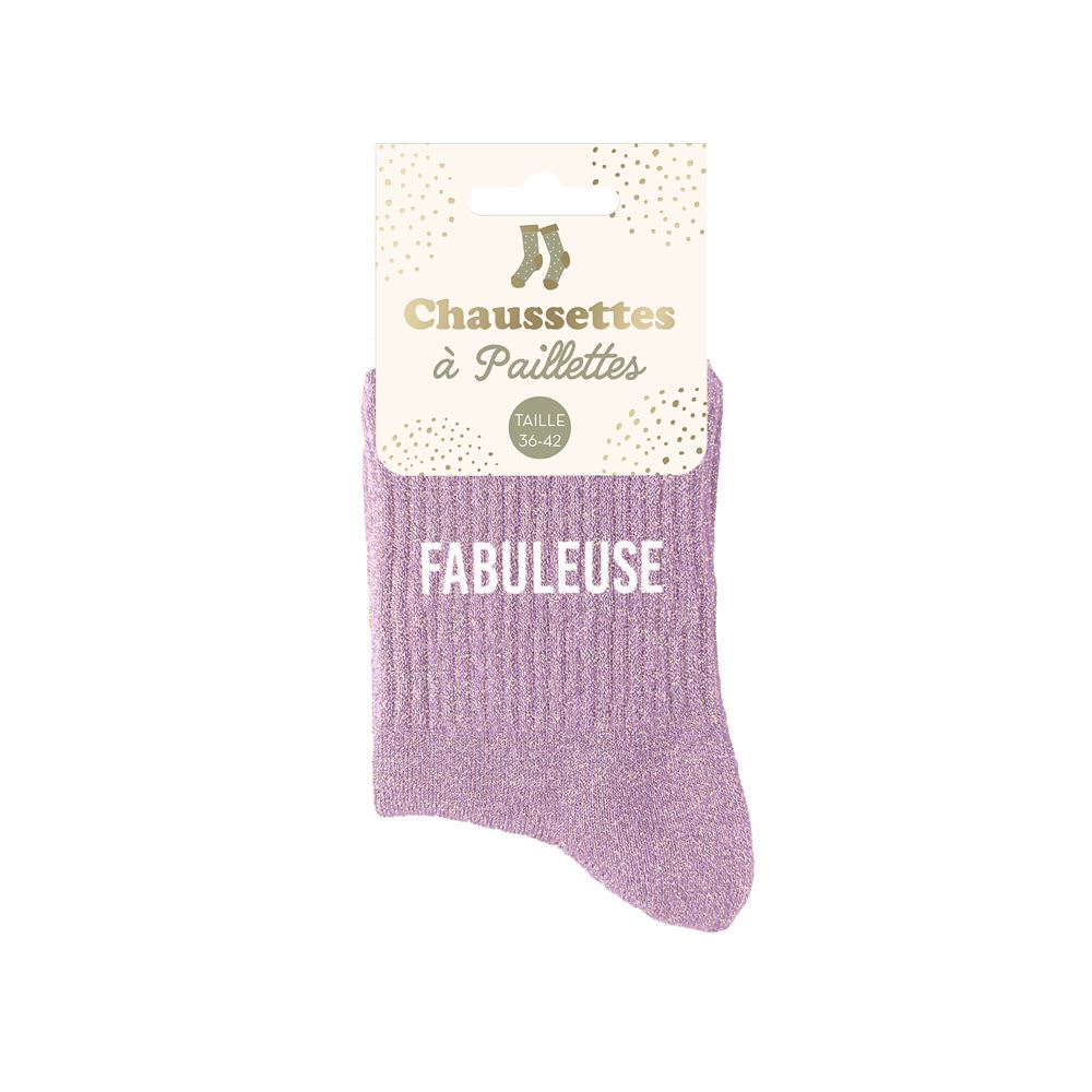 Chaussettes paillettes "fabuleuse"