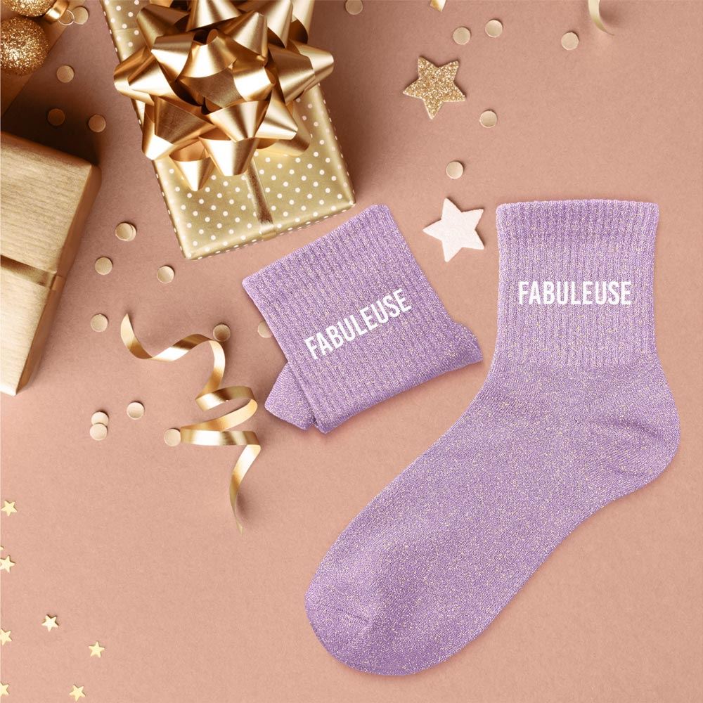 Chaussettes paillettes "fabuleuse"