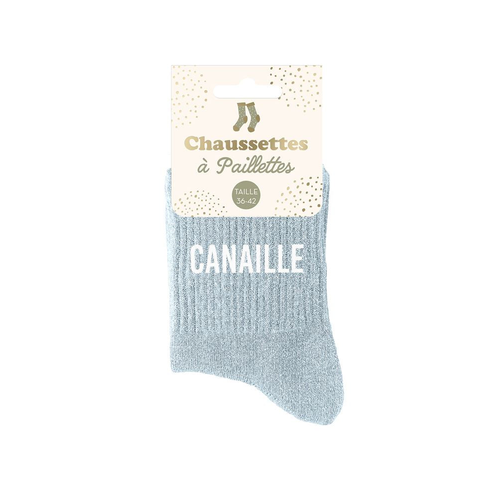 Chaussettes paillettes "CANAILLE"