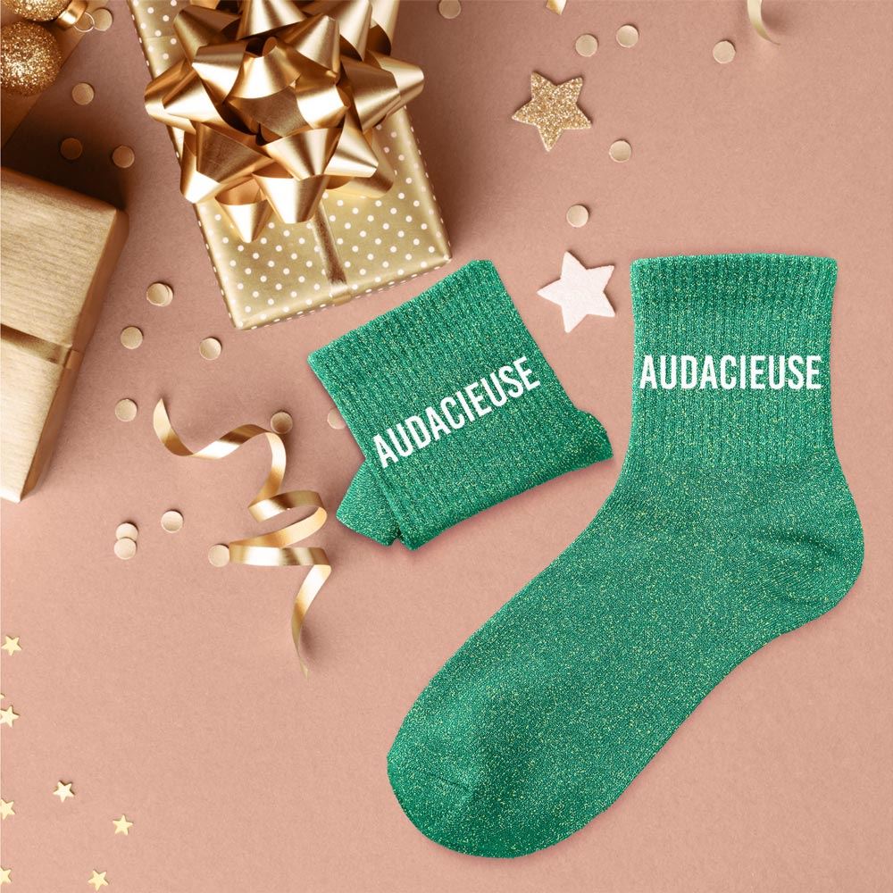 Chaussettes paillettes "AUDACIEUSE"