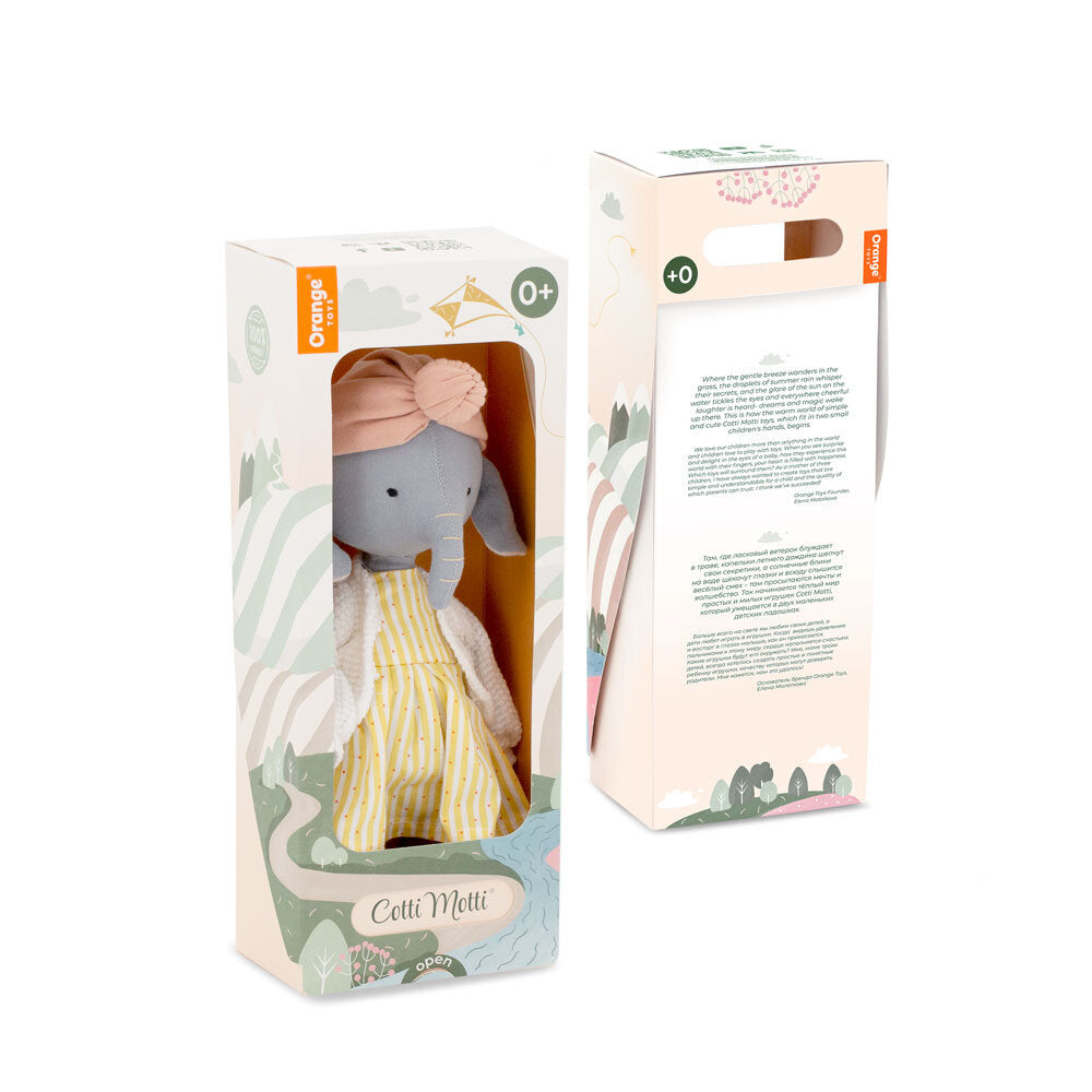 Peluche en coton Cotti Motti, Alice the Elephant