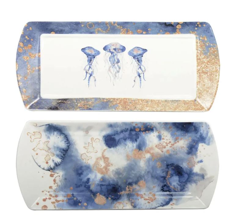 lot de 2 plats à cake méduse