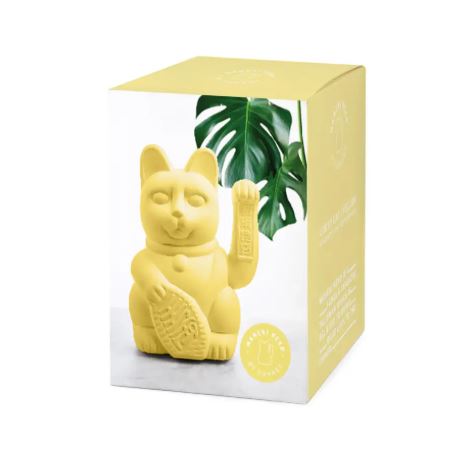 lucky cat géant xl jaune 'prosperité'