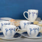 lot de 4 tasses à café avec sous tasses méduse