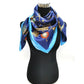 Foulard carré imprimé satiné , 90 X 90 cm