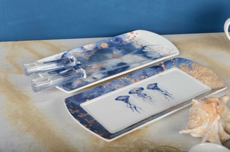 lot de 2 plats à cake méduse