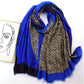 Grand foulard  imprimé léopard et dorures
