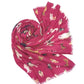 Grand foulard rose imprimé motif chien