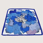 Foulard petit carré imprimé fleurs, 70 X 70 cm