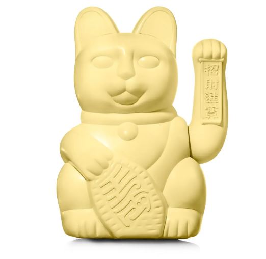 lucky cat géant xl jaune 'prosperité'