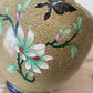 Vase chinois cloisonné décor fleurs et papillons