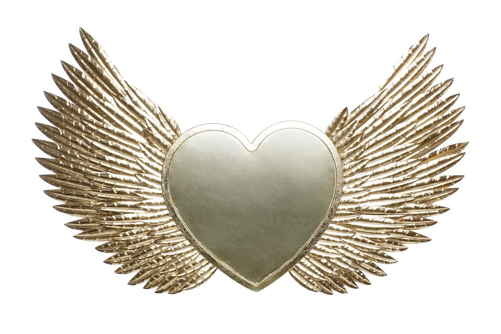 Maxi coeur en métal doré type ex-voto