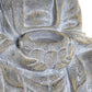Figurine Bouddha Fibre De Verre 36x23,5x48,4 cm Gris Vieilli