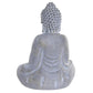 Figurine Bouddha Fibre De Verre 36x23,5x48,4 cm Gris Vieilli