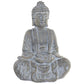 Figurine Bouddha Fibre De Verre 36x23,5x48,4 cm Gris Vieilli