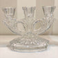 bougeoir 3 têtes en cristal années 1950